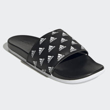 Adidas Adilette Comfort "Repeat Logo" Slides (Black/White)(GV9735)