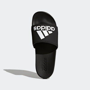 Adidas Adilette Cloudfoam Comfort Slides 3 Stripe Logo (Core Black/Cloud White)(CG3425)