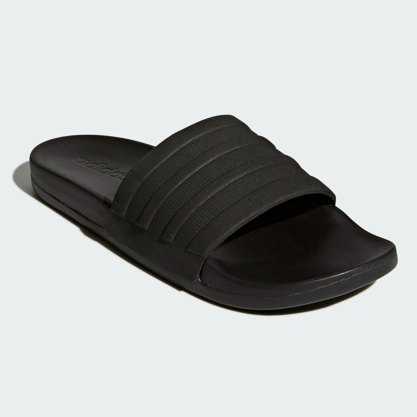 Black adidas cloudfoam slides online