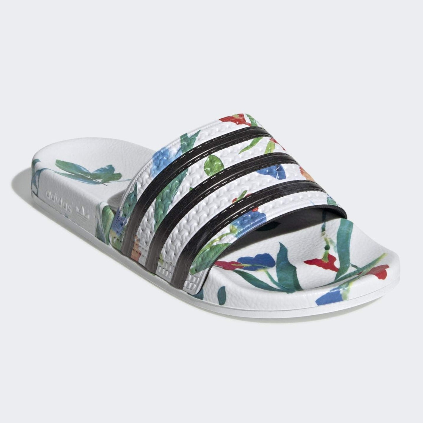 adidas floral sliders