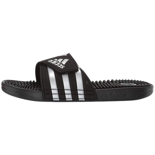Adidas Adissage Slides (Black & Silver)
