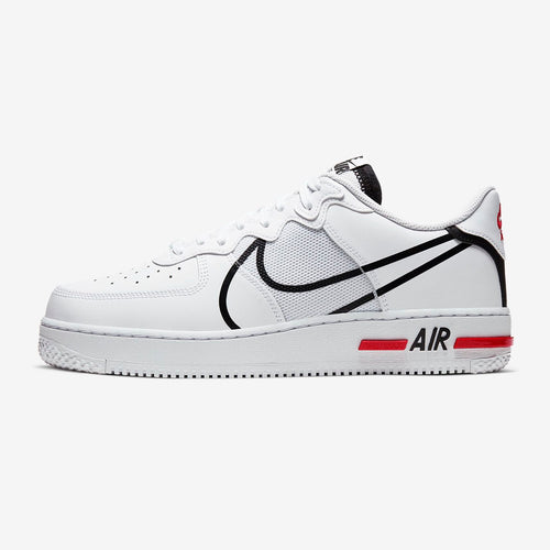 Women's / GS Nike Air Force 1 React (White/University Red/Black)(CD6960-100)