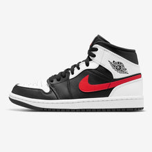 Men's Air Jordan 1 Mid "Black White Chile Red" (554724-075)