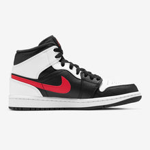 Men's Air Jordan 1 Mid "Black White Chile Red" (554724-075)