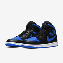 Men's Air Jordan 1 Mid "Tumbled Royal" 2021 (Black/Hyper Royal)(554724-077)