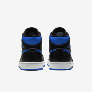 Men's Air Jordan 1 Mid "Tumbled Royal" 2021 (Black/Hyper Royal)(554724-077)