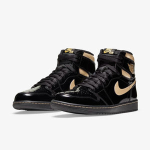 Men's Air Jordan 1 "Patent Black Gold" (555088-032)