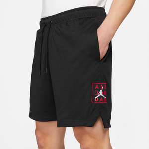 Men's Air Jordan 5 Graphic Mesh Shorts (Black/White)(DD5274-010)