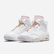 Women's Air Jordan 6 Retro "Gold Hoops" (White/Barely Rose/Gold)(DH9696-100)