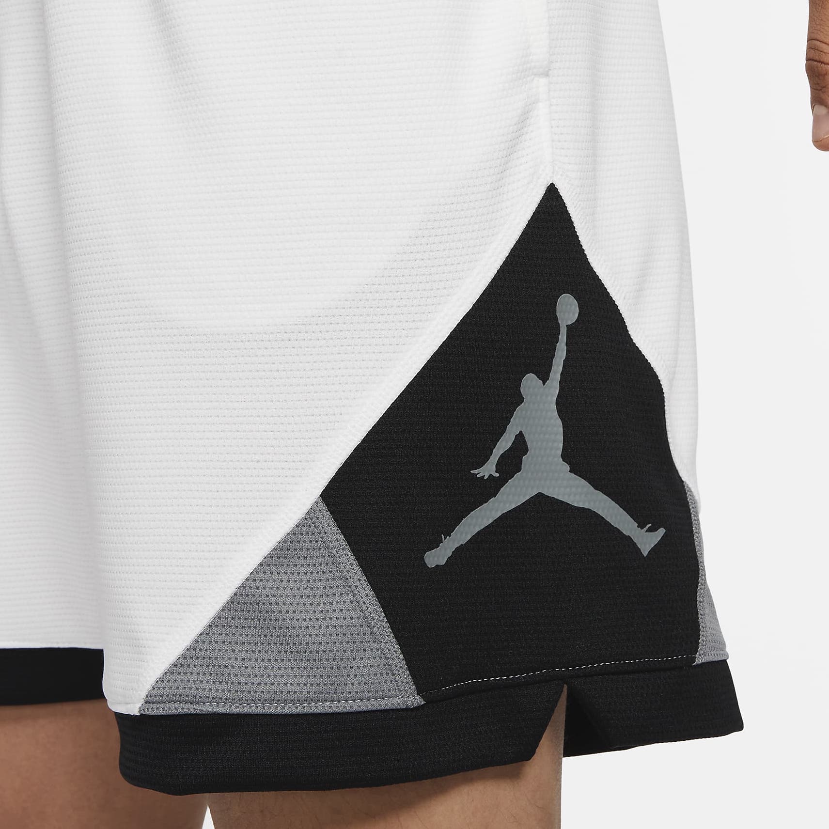 Men's Air Jordan Jumpman Diamond Dri-Fit Shorts (White/Smoke Grey