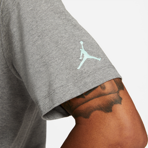 Men's Air Jordan x Nike Air Jumpman Classics Tee (Carbon Heather/Emerald/White)(CV3405-091)