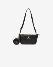 LIMITED EDITION - Air Jordan Jumpman Luxe Side Bag with Mini Pochette (Black / Metallic Gold)(4A0642-023)