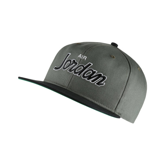 Air Jordan Pro Script Snapback Cap Vintage Lichen Pine Green