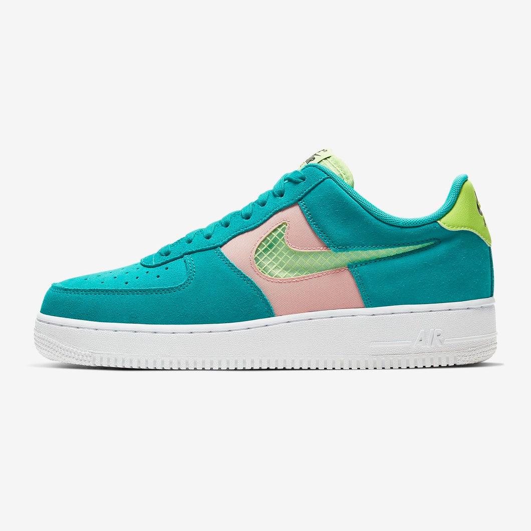 Men's Nike Air Force 1 '07 LV8 (Oracle Aqua/Washed Coral/White/Ghost Green)(CK4383-300)
