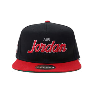 Air Jordan Pro Script Snapback Cap (Black Red)(AV8448-010)