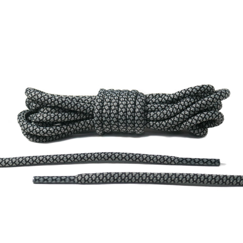 Black and Light Gray Rope Laces