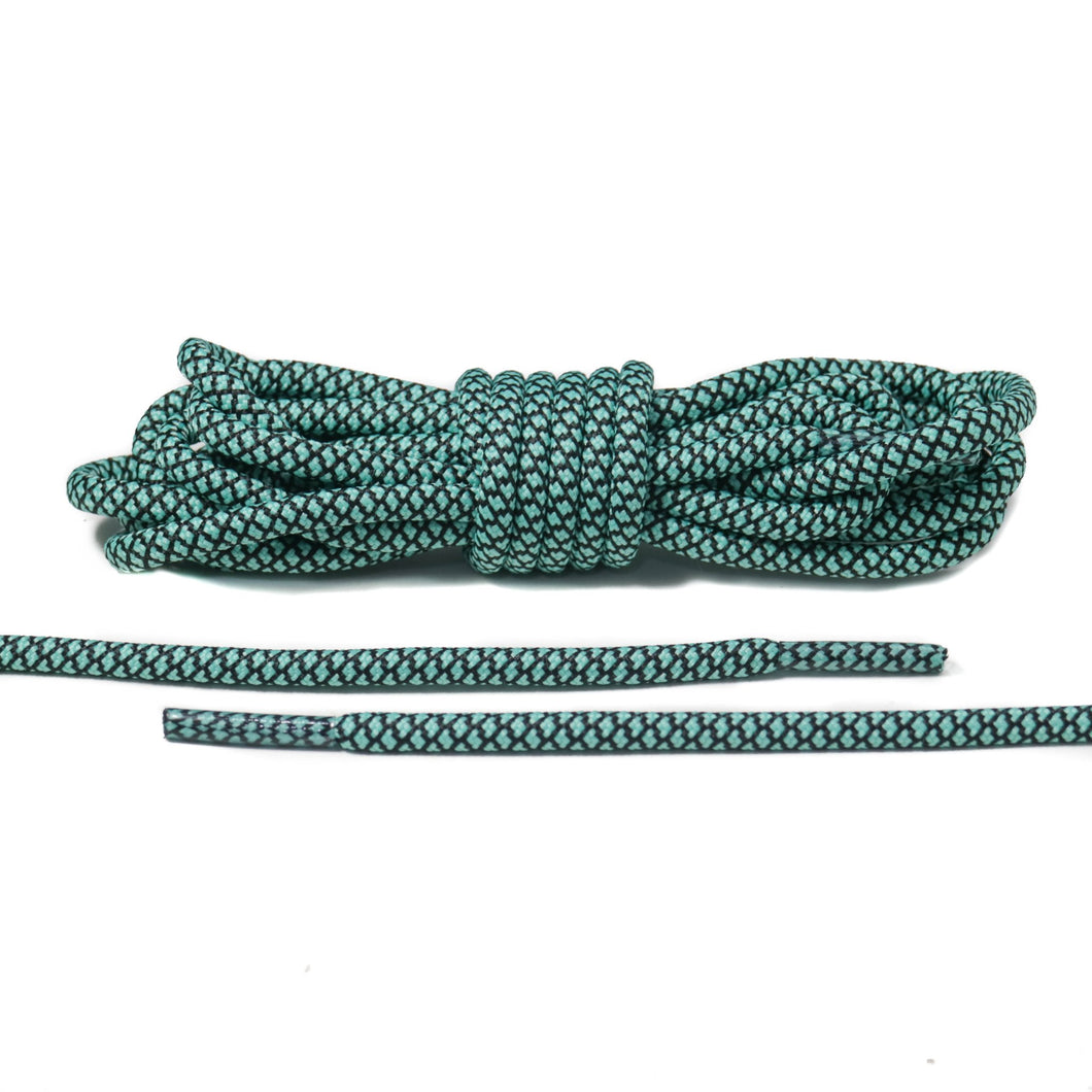 Black and Mint Rope Laces