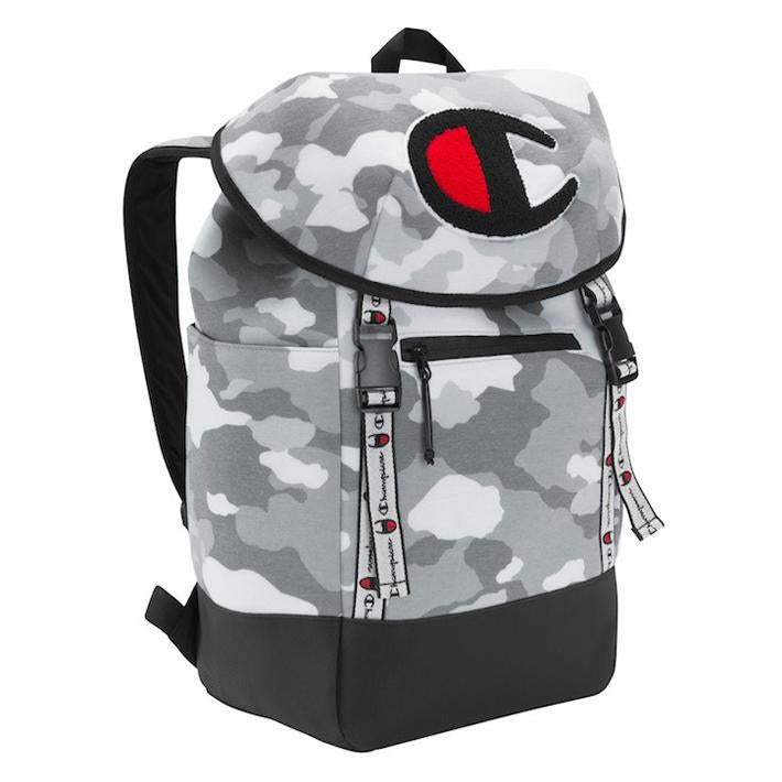 Champion Prime Heather Top Load Backpack Camo Grey Trilogy Merch PH