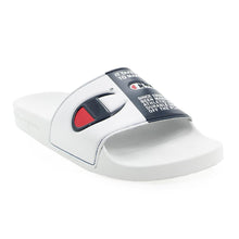 Champion IPO Jock Split Slides (White/Navy)