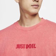Men's Nike "Just Do It" Embroidered Tee (Magic Ember)(Loose Fit)(CT4572-814)