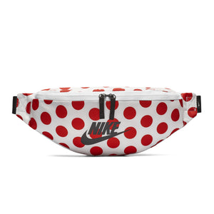 Nike Heritage Waist Bag Fanny Pack (White Red Polkadot)(unisex)(CK4287-100)