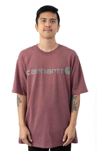 Carhartt K195 Signature Logo T-Shirt (Iron Ore Heather - R19)(Oversized fit)
