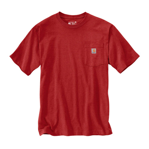Carhartt K87 Workwear Pocket T-Shirt (Chili Pepper Heather - R66)(Loose fit)
