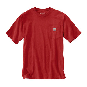 Carhartt K87 Workwear Pocket T-Shirt (Chili Pepper Heather - R66)(Loose fit)
