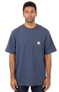 Carhartt K87 Workwear Pocket T-Shirt (Dark Cobalt Blue Heather - 413)(Oversized fit)