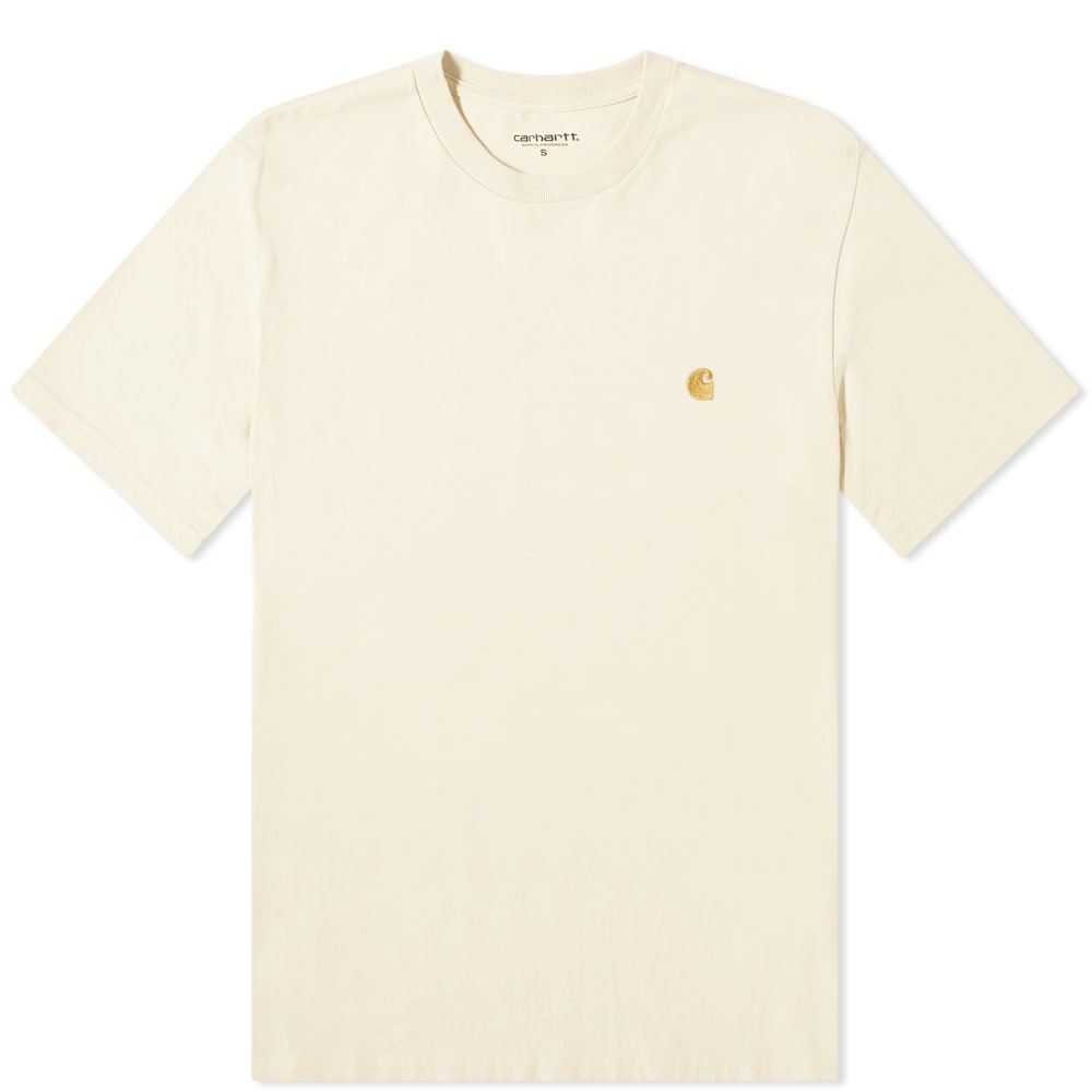 Carhartt WIP Chase Embroidered Tee (Flour & Gold)(Regular Size)