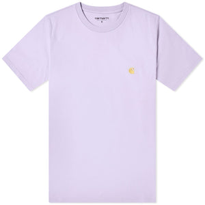 Carhartt WIP Chase Embroidered Tee (Soft Lavender & Gold)(Regular Size)