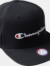Champion Script Logo Snapback Cap (Black)