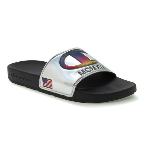 Champion Metallic IPO Slides (Silver)(onhand)