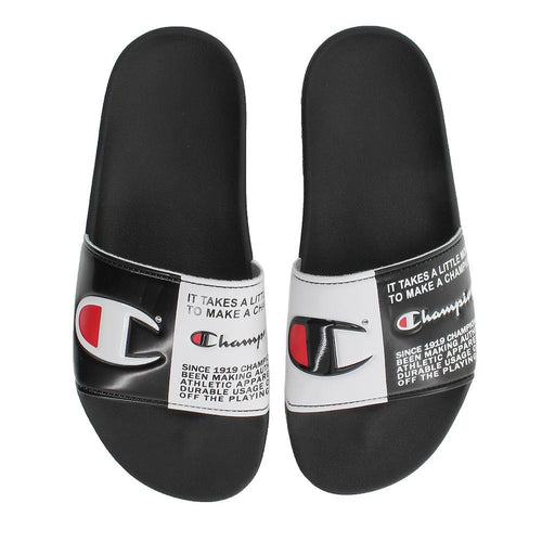 Champion IPO Split Jock Slides (Black)