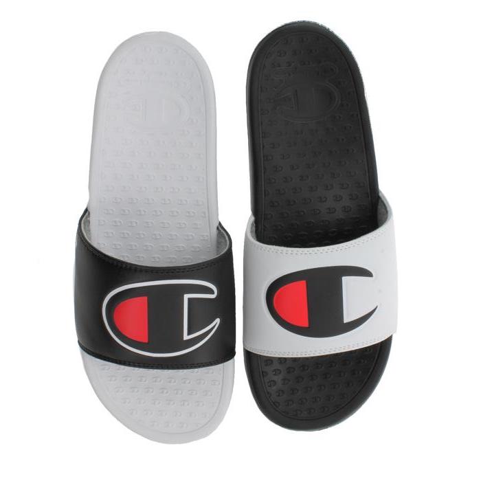 Champion Super Slides Mismatch (White/Black) – Trilogy Merch PH