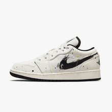 Women's / GS Air Jordan 1 Low SE "Brushstroke" (White/Black/Multicolor)(DH3295-100)