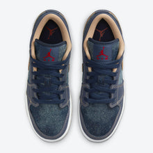 Women's / GS Air Jordan 1 Low SE "Denim" (Midnight Navy/Muslin/University Red)(DM4692-400)