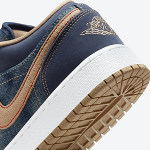 Women's / GS Air Jordan 1 Low SE "Denim" (Midnight Navy/Muslin/University Red)(DM4692-400)