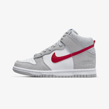 Women's / GS Nike Dunk High SE "Light Smoke Grey Red" (DH9750-001)