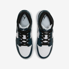 Women's / GS Air Jordan 1 Mid "Dark Teal" (White/Black/Armory Navy)(554725-411)