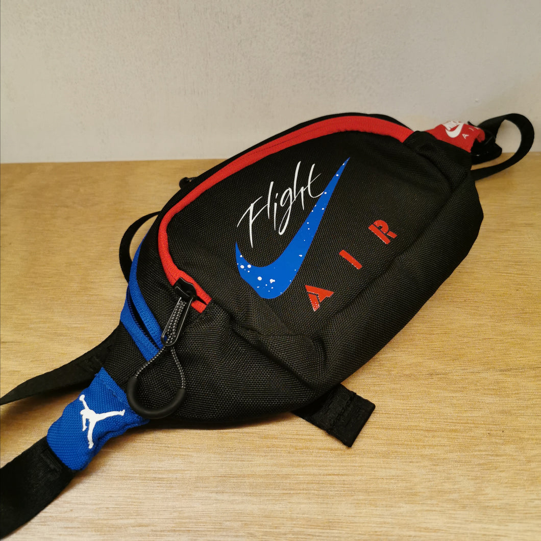 Nike x Air Jordan Flight Crossbody Bag (Black Game Royal Gym Red)