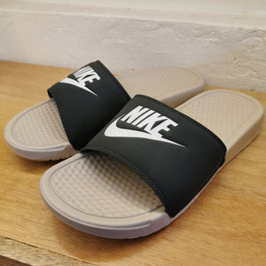 Men's Nike Benassi JDI Slides (String/White/Seaweed)(343880-202)