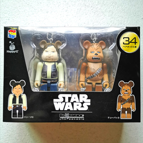 BE@RBRICK x Disney Star Wars 2-PACK no. 34 Han Solo & Chewbacca (100%)