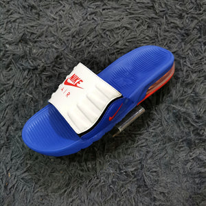 Men's Nike Air Max Camden Slides (White/Royal/Red)(BQ4626-401)
