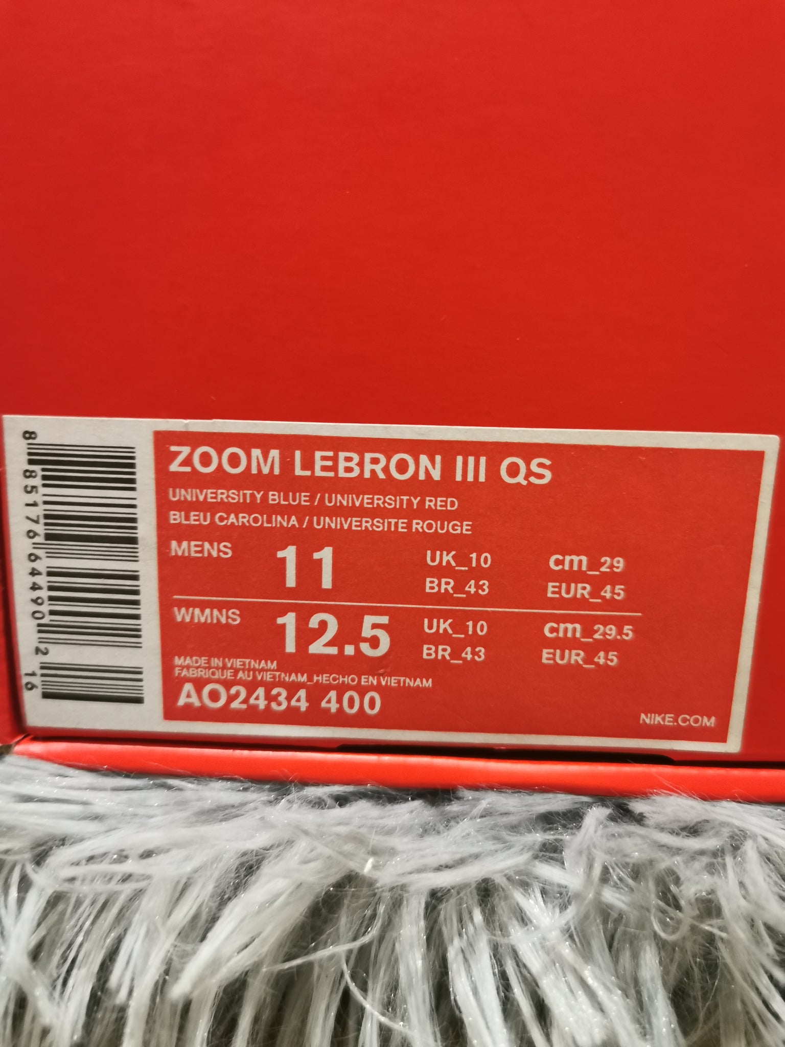 Nike Zoom Lebron III QS Houston Oilers Men's Shoes University Blue/Red  ao2434-400