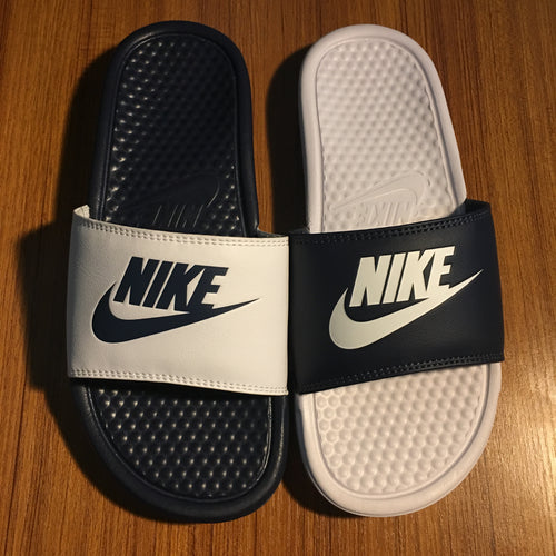 Nike Benassi JDI Mismatch (White / Navy)