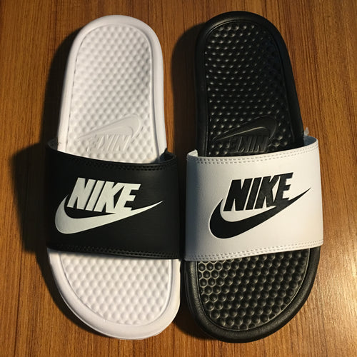 Nike Benassi JDI Mismatch Ying Yang (White / Black)