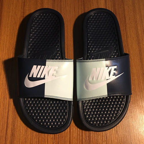 Nike Benassi JDI Two Tone Slides (Navy/Tiffany)