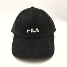 FILA Signature Logo Corduroy Cap (black)