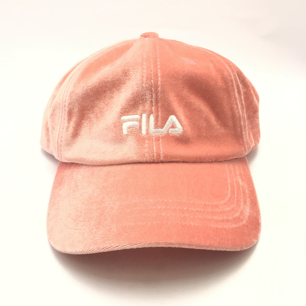 FILA Signature Logo Velvet Cap (Pink)